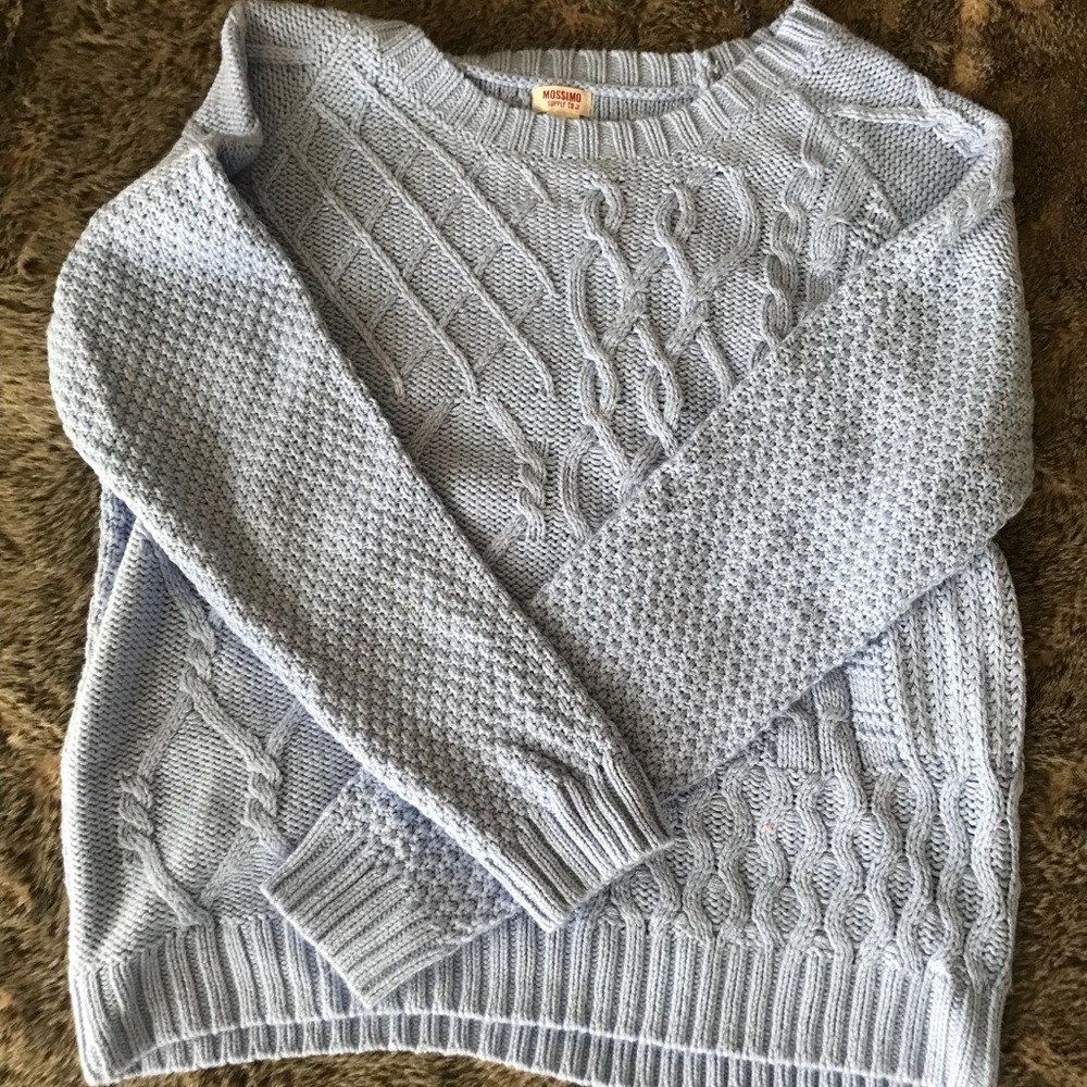 Periwinkle Cable Knit Sweater